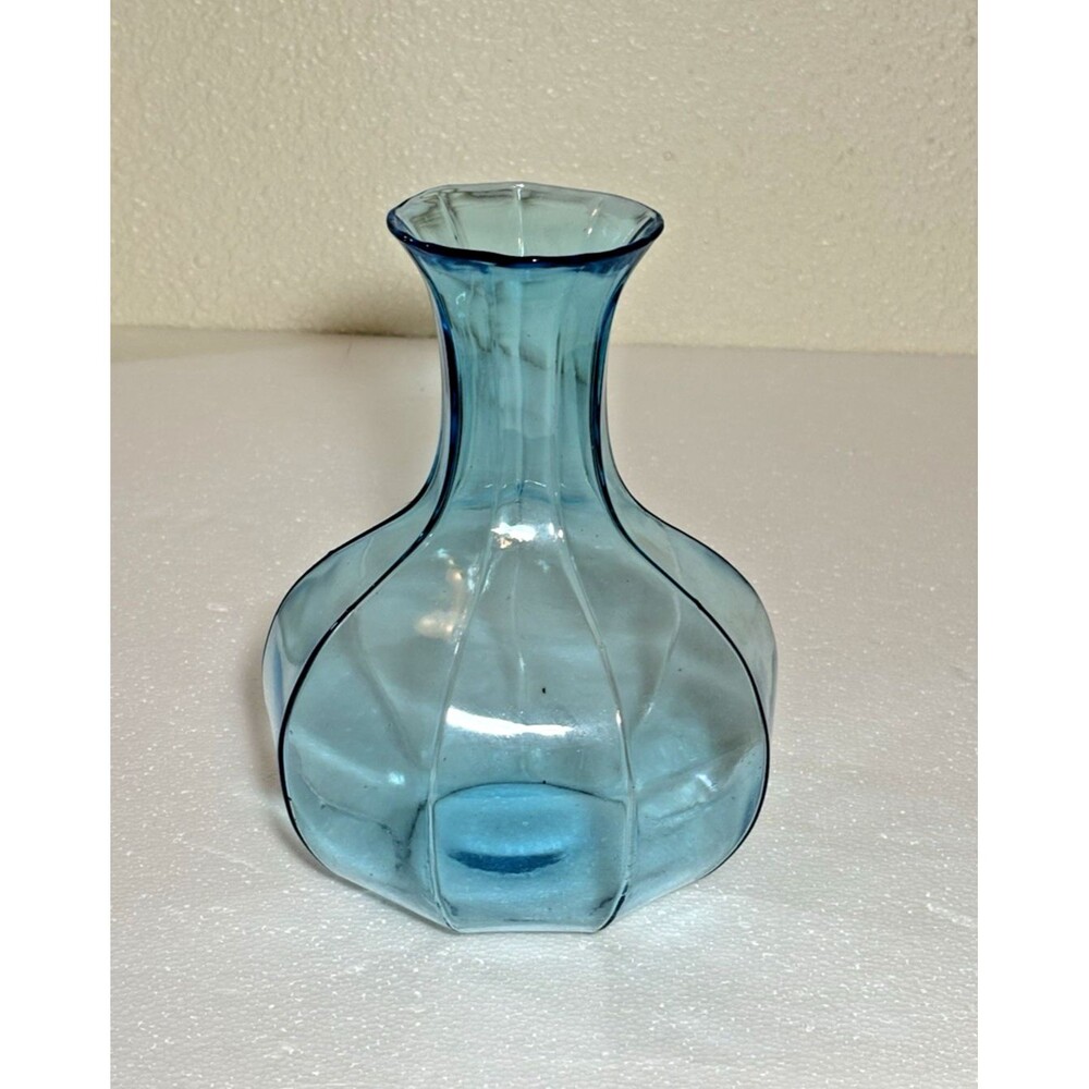 Vintage Blue Colonial Water Bottle Decanter Tiara Indiana Glass Vase